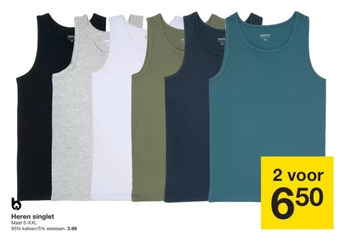 Zeeman Heren singlet aanbieding