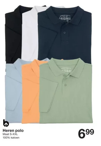 Zeeman Heren polo aanbieding