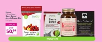 Holland & Barrett Camu camu + acerola poeder bio 200 gram aanbieding