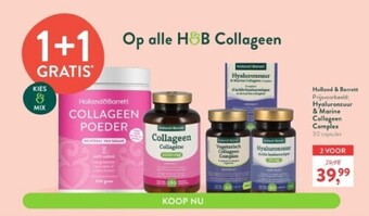 Holland & Barrett Hyaluronzuur & marine collageen complex 30 capsules aanbieding