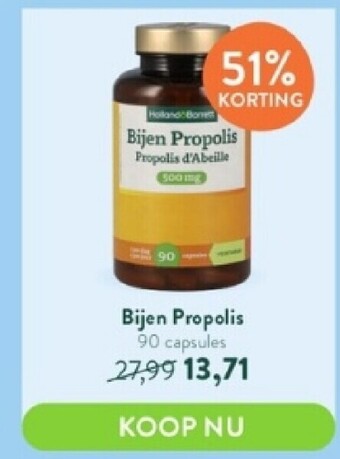 Holland & Barrett Bijen propolis 90 capsules aanbieding