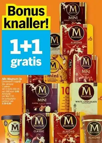 Albert Heijn Magnum ijs almond aanbieding