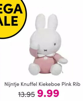 Nijntje Knuffel Kiekeboe Pink Rib