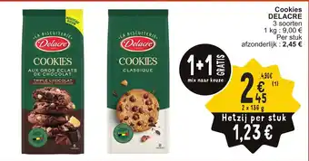 Cora Delacre Cookies 2 x 136g aanbieding
