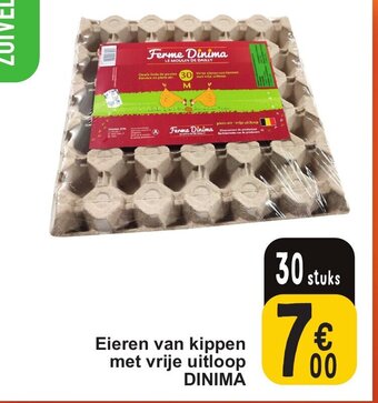 Cora Eieren van kippen met vrije uitloop DINIMA aanbieding