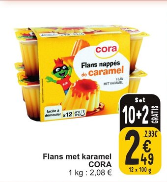 Cora Flans met karamel CORA 12 x 100g aanbieding