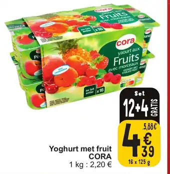 Cora Yoghurt met fruit CORA 16 x 125g aanbieding