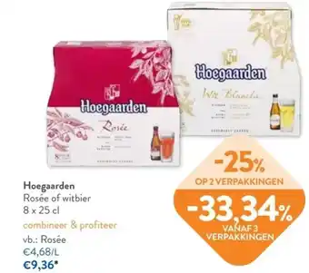 Hoegaarden rosée of witbier 8 × 25 cl