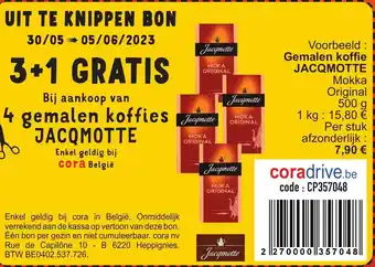 Cora gemalen koffies Jumette JACQMOTTE 500g aanbieding