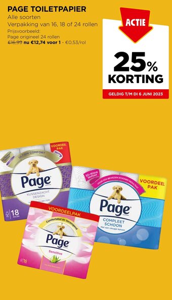 Jumbo PAGE TOILETPAPIER aanbieding