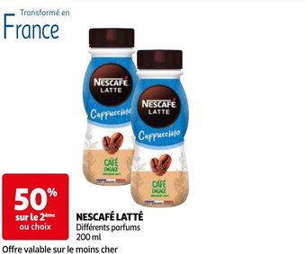 Auchan NESCAFÉ LATTÉ Différents parfums 200 ml aanbieding