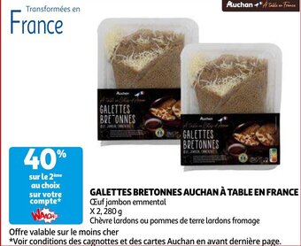 GALETTES BRETONNES AUCHAN À TABLE EN FRANCE
