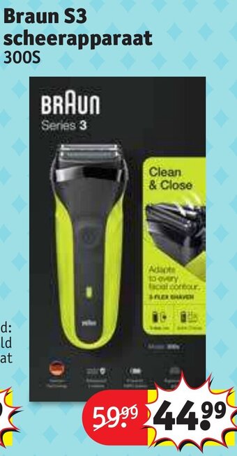Kruidvat Braun S3 scheerapparaat 300S aanbieding