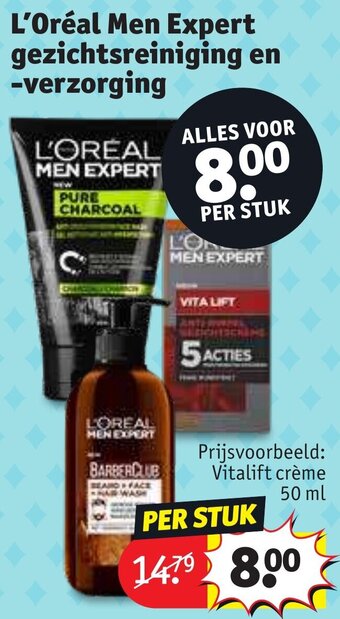 Kruidvat L'Oréal Men Expert gezichtsreiniging en -verzorging aanbieding