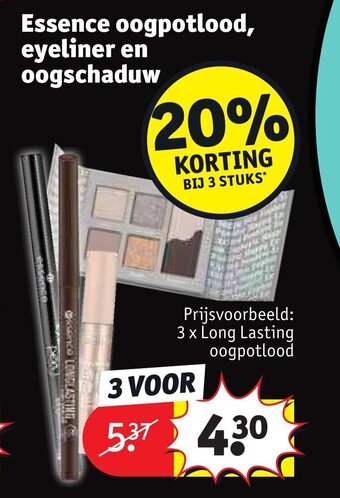 Kruidvat Essence oogpotlood, eyeliner en oogschaduw aanbieding