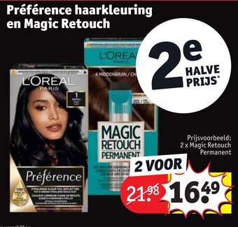 Kruidvat Préférence haarkleuring en Magic Retouch aanbieding