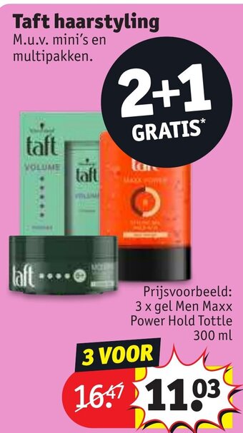 Kruidvat Taft haarstyling aanbieding