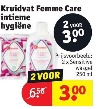 Kruidvat Kruidvat Femme Care intieme hygiëne aanbieding