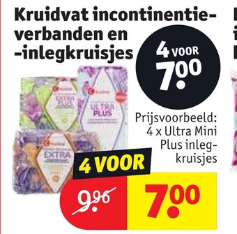 Kruidvat Kruidvat incontinentie-verbanden en -inlegkruisjes aanbieding