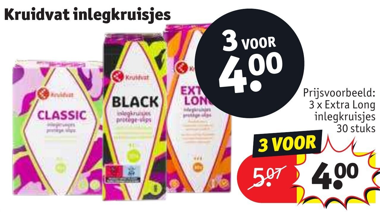 Kruidvat inlegkruisjes promotie bij Kruidvat
