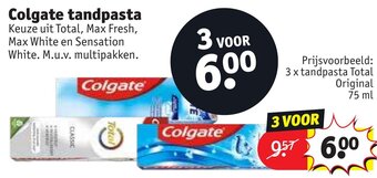 Kruidvat Colgate tandpasta aanbieding