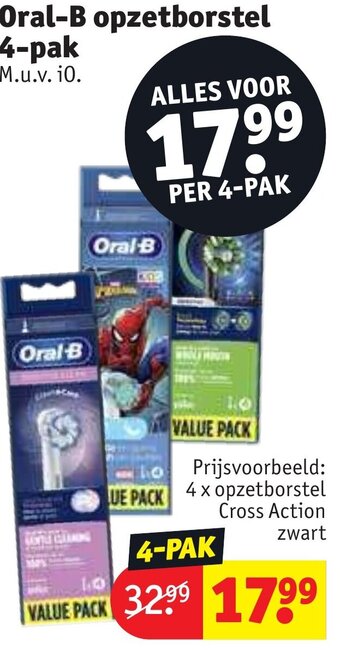 Kruidvat Oral-B opzetborstel 4-pak aanbieding