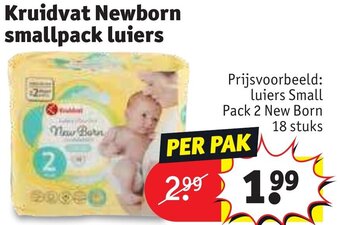 Kruidvat Kruidvat Newborn smallpack luiers aanbieding