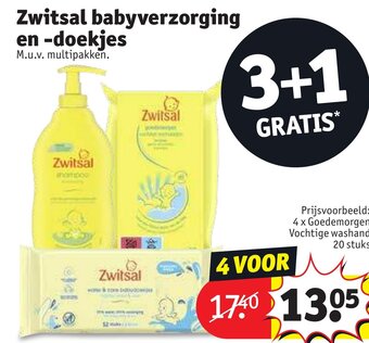 Kruidvat Zwitsal babyverzorging en -doekjes aanbieding