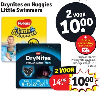Kruidvat Drynites en Huggies Little Swimmers aanbieding
