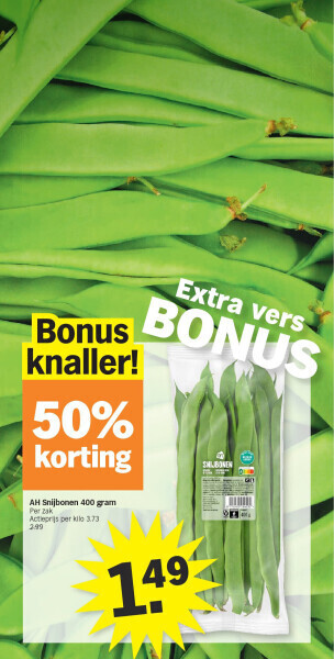 Albert Heijn Ah snijbonen 400 gram aanbieding