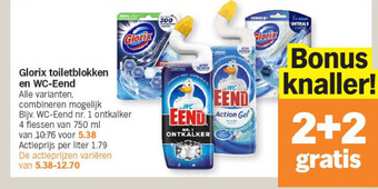 Albert Heijn Glorix toiletblokken en wc-eend aanbieding