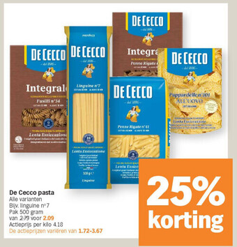 Albert Heijn De cecco pasta aanbieding