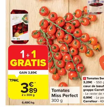 Carrefour Market Tomates Miss Perfect 300 g aanbieding