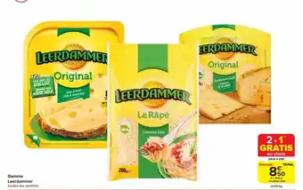 Carrefour Market Gamme Leerdammer 3x200 g aanbieding