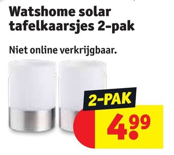 Watshome solar tafelkaarsjes 2-pak