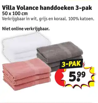 Kruidvat Villa Volance handdoeken 3-pak aanbieding