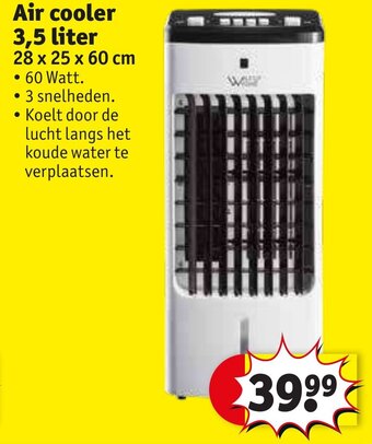 Kruidvat Air cooler 3,5 liter 28 x 25 x 60 cm aanbieding