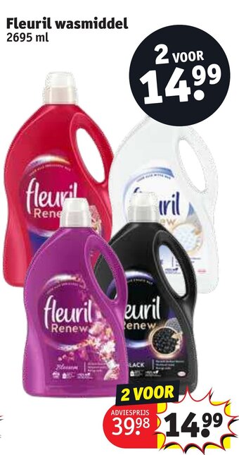 Kruidvat Fleuril wasmiddel 2695 ml aanbieding