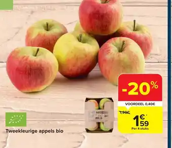 Carrefour Tweekleurige appels bio aanbieding
