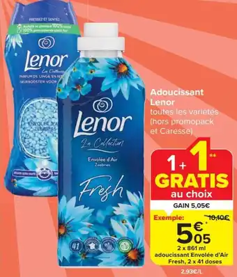 Carrefour Market Adoucissant Lenor 2 x 861 ml aanbieding