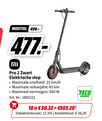 MediaMarkt Pro 2 Zwart Elektrische step aanbieding