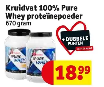 Kruidvat Kruidvat 100% pure whey proteïnepoeder aanbieding