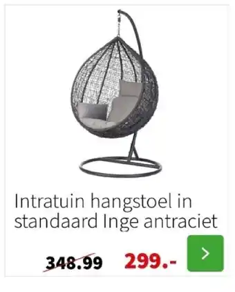 Intratuin hangstoel in standard inge antraciet