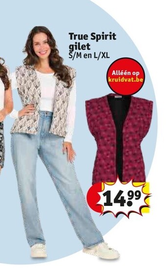 Kruidvat True spirit gilet aanbieding