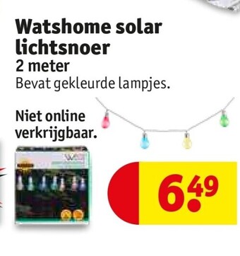 Kruidvat Watshome solar lichtsnoer aanbieding