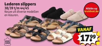 Kruidvat Lederen slippers aanbieding