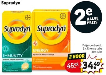 Kruidvat Energy tabs 30 stuks aanbieding