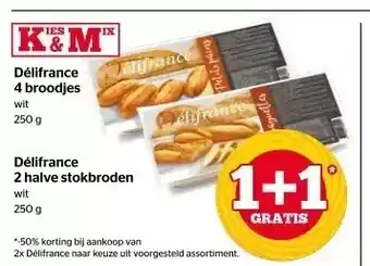 Délifrance 4 broodies wit 250 g