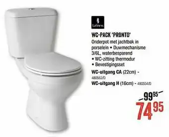 HandyHome Wc-pack pronto wc-uitgang ca aanbieding