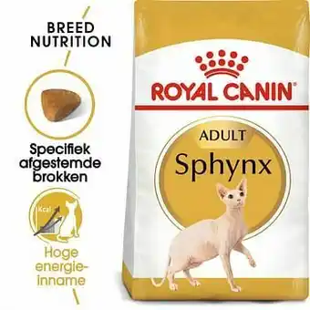 Zooplus 2x10kg Sphynx Adult Royal Canin Breed Kattenvoer aanbieding